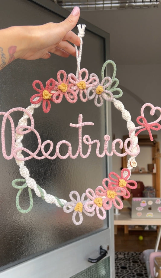 Fiocco Nascita / Ghirlanda "Camelia"