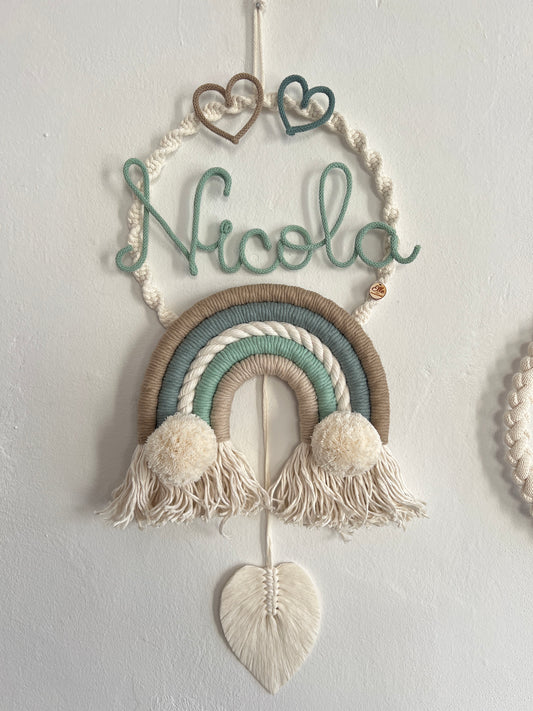 Fiocco / Ghirlanda Nascita "Galassia Arcobaleno"