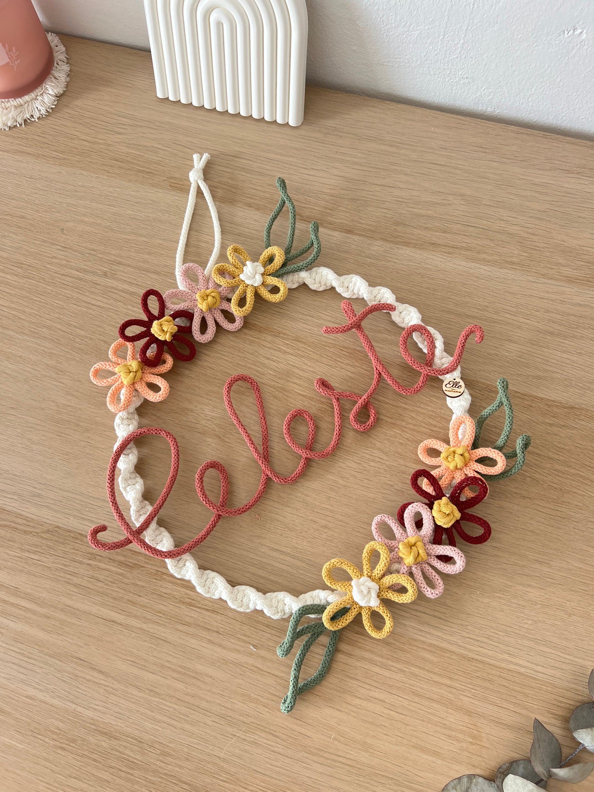 Fiocco Nascita / Ghirlanda "Camelia"