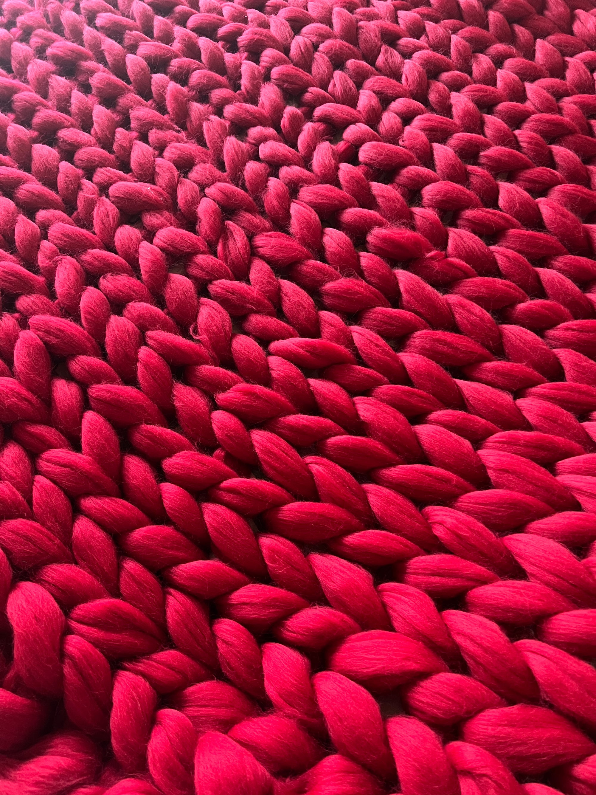 Merino wool blanket in coarse knit