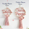Fiocco Nascita Personalizzato Flower in Macramè