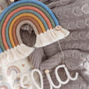 Fiocco Nascita Personalizzato Arcobaleno in Macramè -  7 Archi
