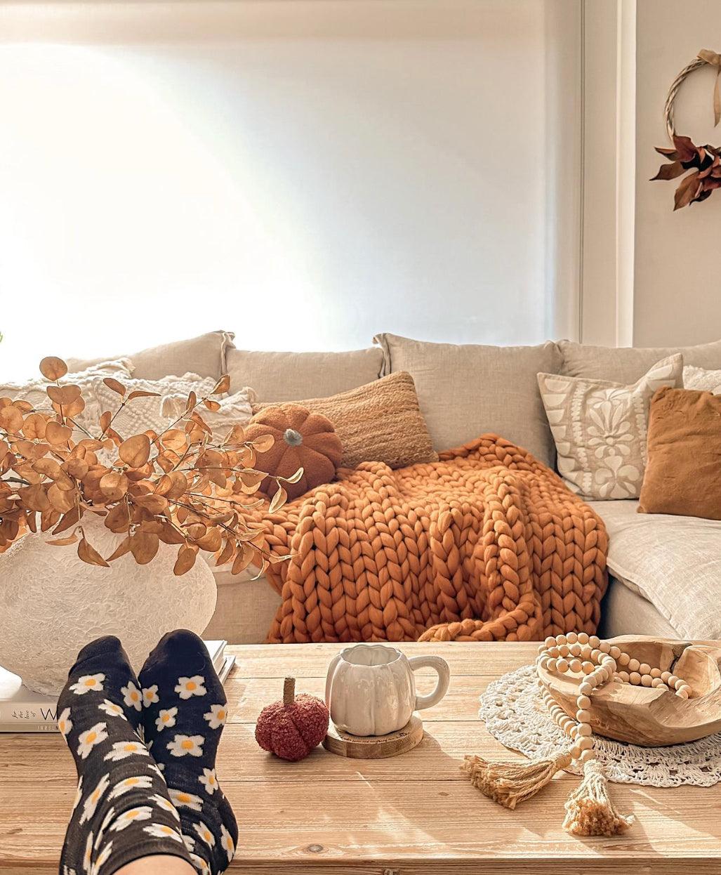 Merino wool blanket in coarse knit