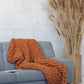 Merino wool blanket in coarse knit