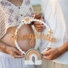 Fiocco Nascita Personalizzato Arcobaleno Iride in Macramè