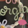 Fiocco Nascita Floreale Personalizzato in Macramè