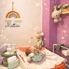 Fiocco Nascita Personalizzato Arcobaleno in Macramè -  7 Archi
