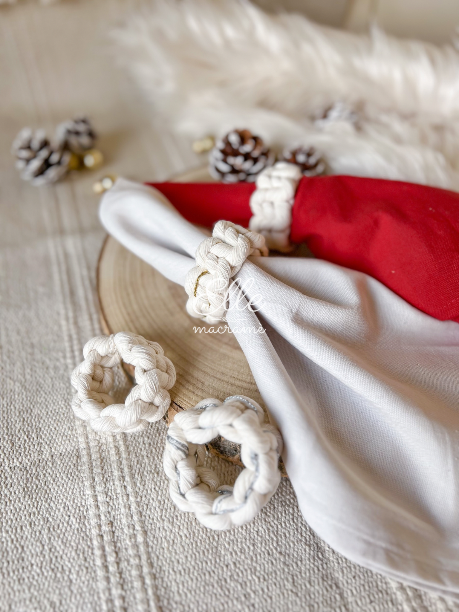 Macrame discount napkin ring